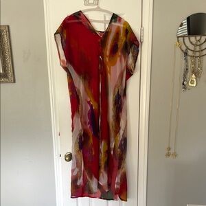 Vibrant Multicolor Sheer Dress